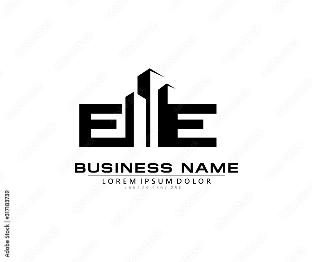 E EE Initial building logo concept E EE Initial building logo concept