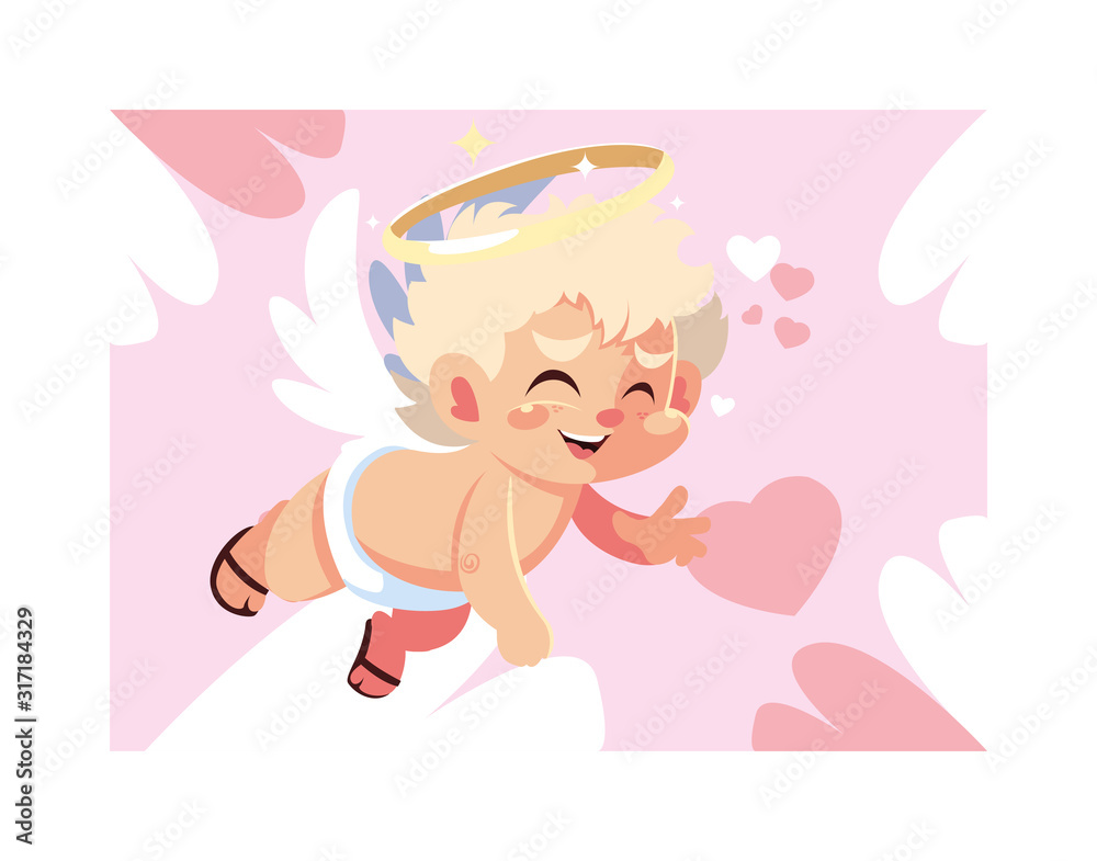 cute cupid angel , valentines day cute cupid angel , valentines day