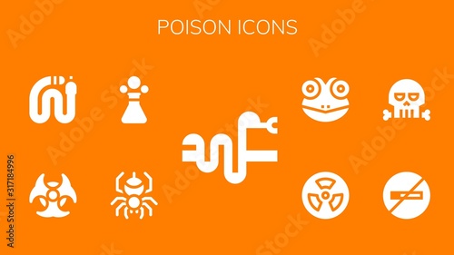 poison icon set