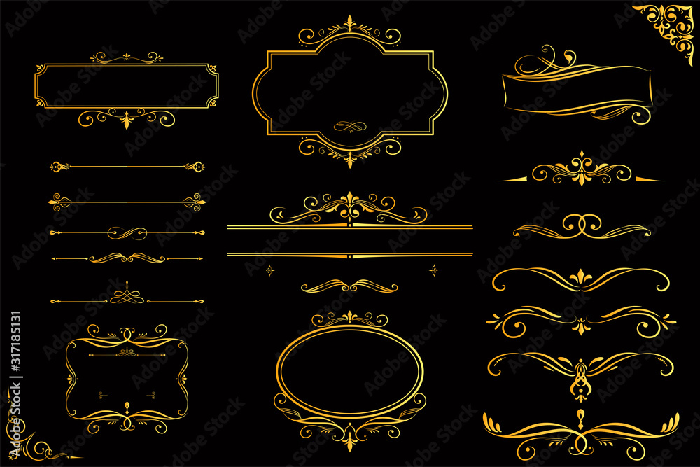 Collection set of label ornament vector illustration Collection set of label ornament vector illustration
