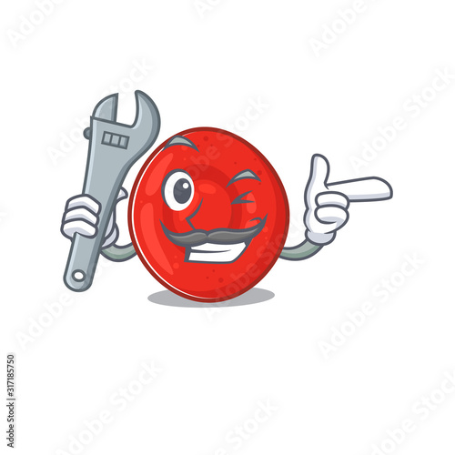 Smart Mechanic erythrocyte cell cartoon character design