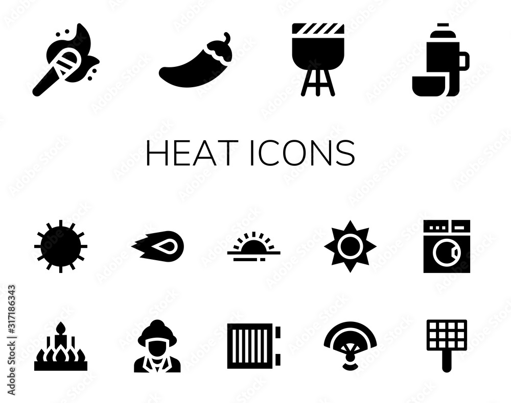 heat icon set