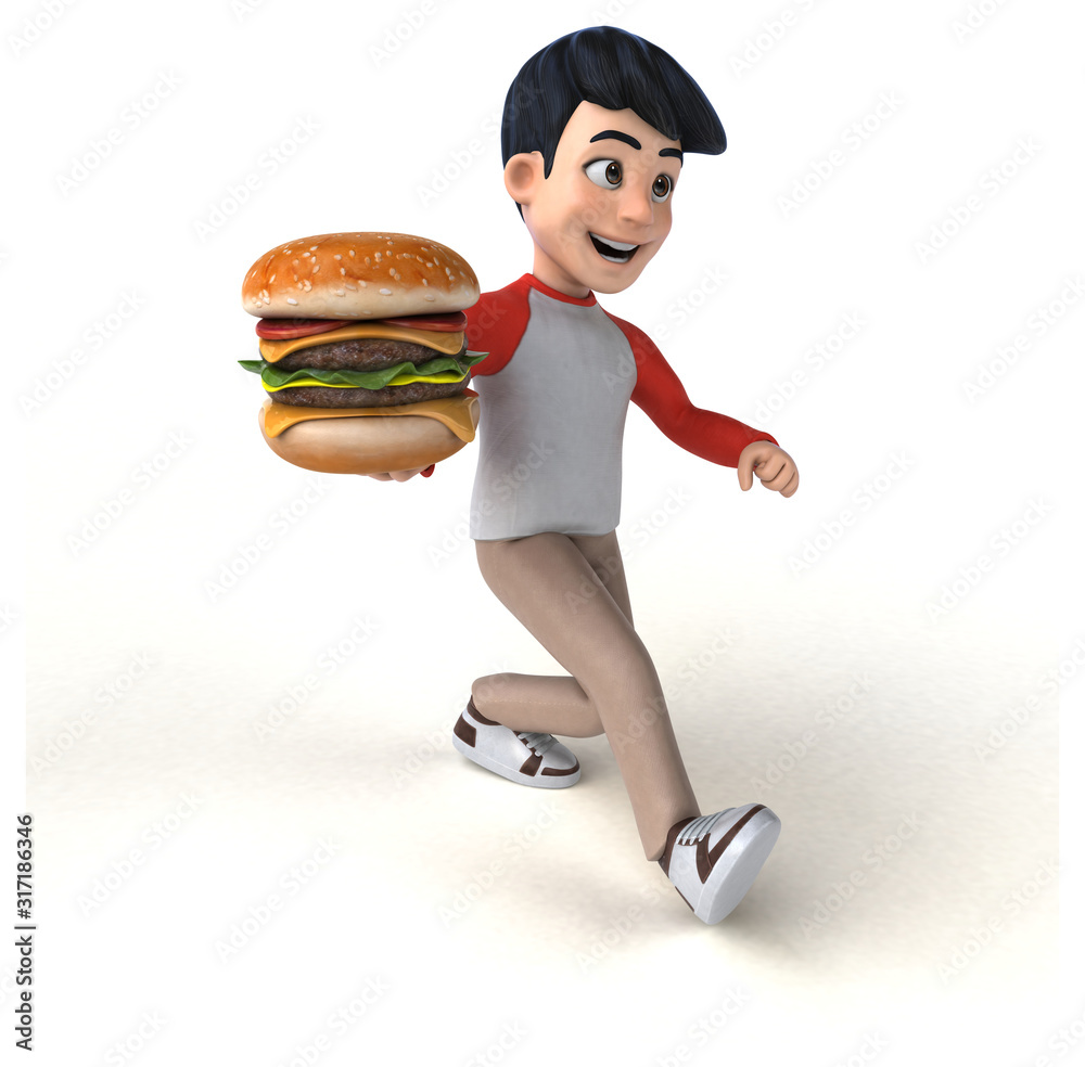 Fun 3D Asian teenager with a manga style Fun 3D Asian teenager with a manga style