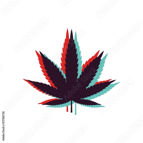  Marijuana LSD. Vector color icon isolated on white background.