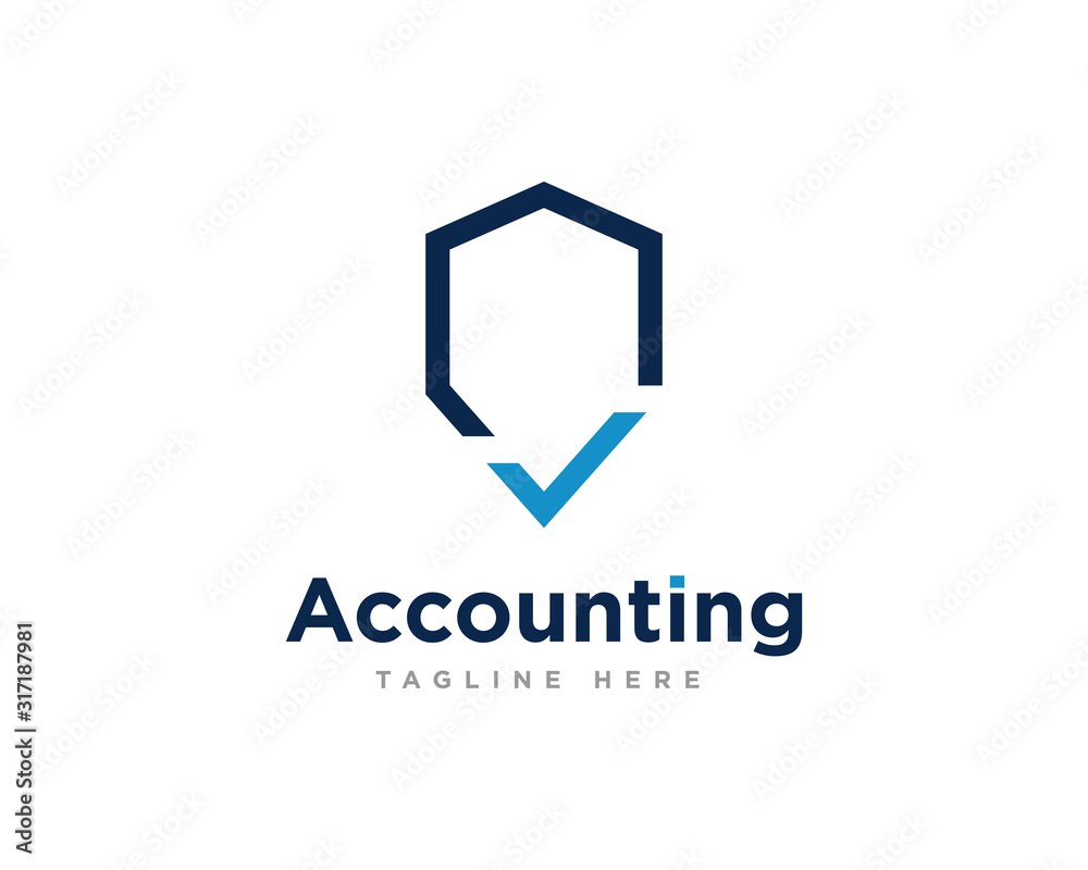 Accounting Check Logo Design Vector Accounting Check Logo Design Vector