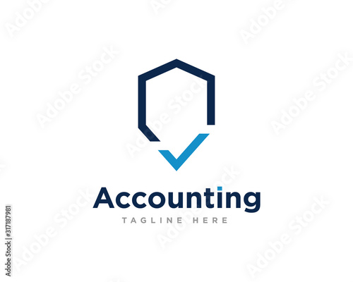 Accounting Check Logo Design Vector