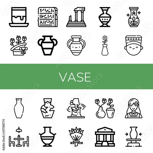 vase icon set
