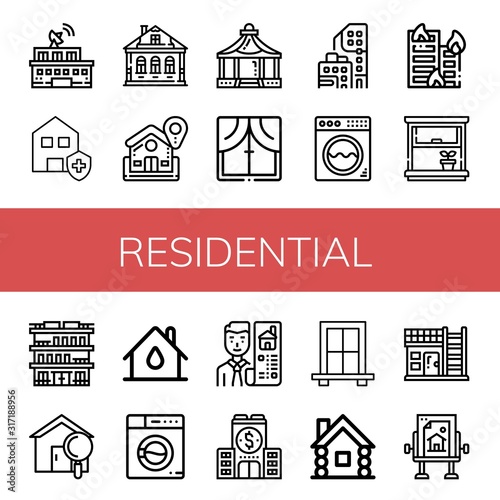 residential icon set