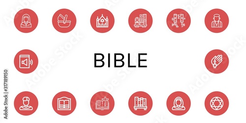 Set of bible icons