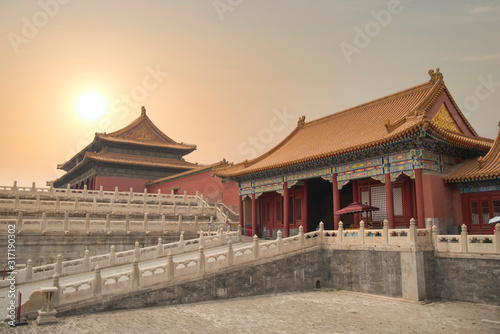 exterior of the Forbidden City in Beijing.