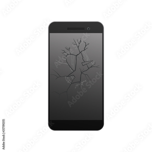 Smartphone glass smashed