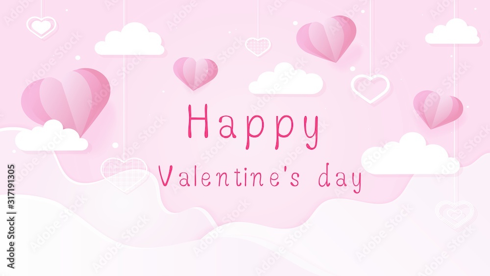 Happy Valentine's Day Background Lovely Design with Lots of Hearts in Red Background Poster Greeting Card. Vector Illustration Happy Valentine's Day Background Lovely Design with Lots of Hearts in Red Background Poster Greeting Card. Vector Illustration