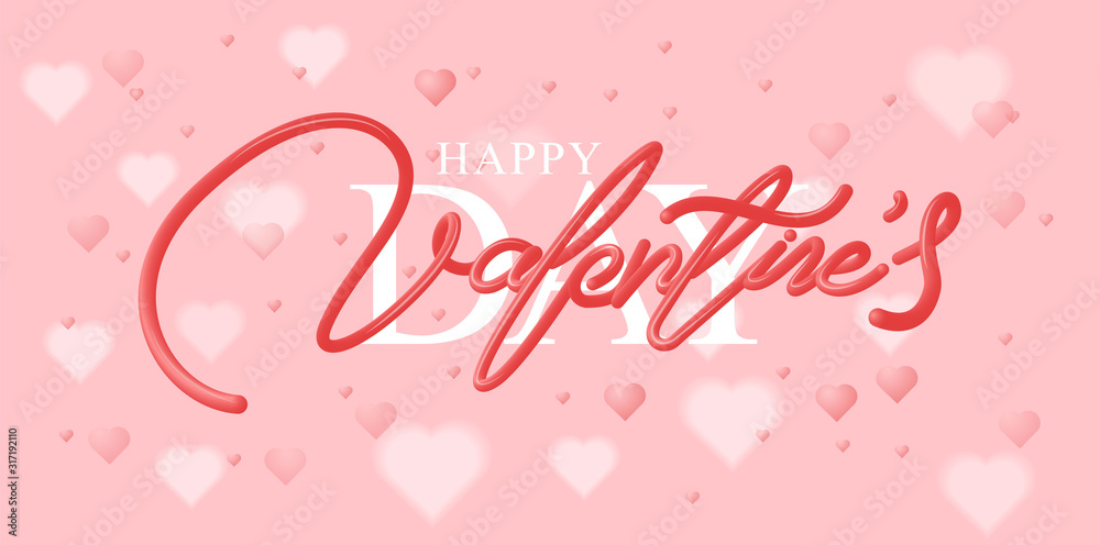 Happy Valentine's day text on special background