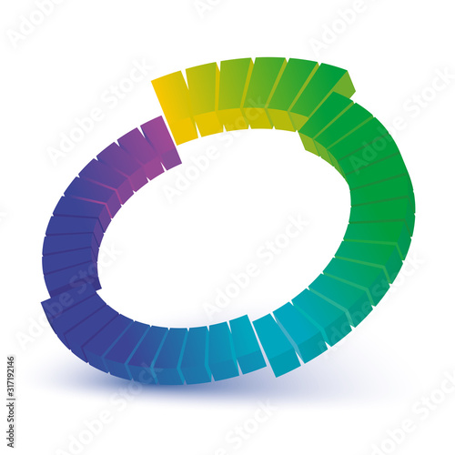 Colorful diagramme from segments. Vector illustration © white13design