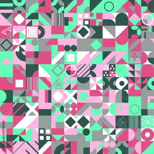 Abstract shapes compositions. Colorful Vector background