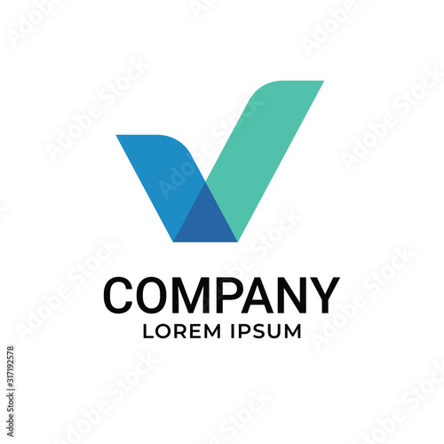 Letter V Element logo design vector for Technology Innovation company, Tech icon and symbol
