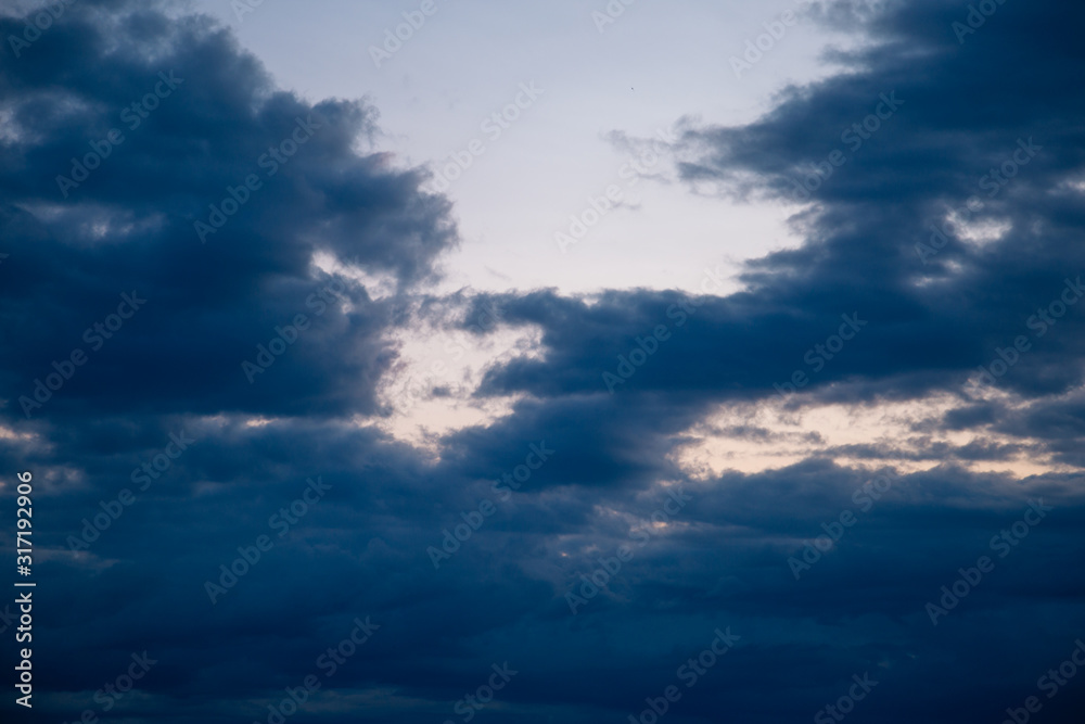 Obraz premium Texture. Evening blue sky. Dusk