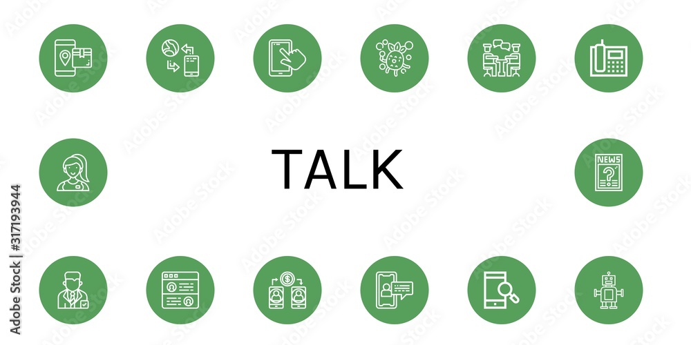 Set of talk icons Set of talk icons