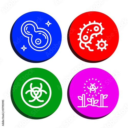 Set of biohazard icons