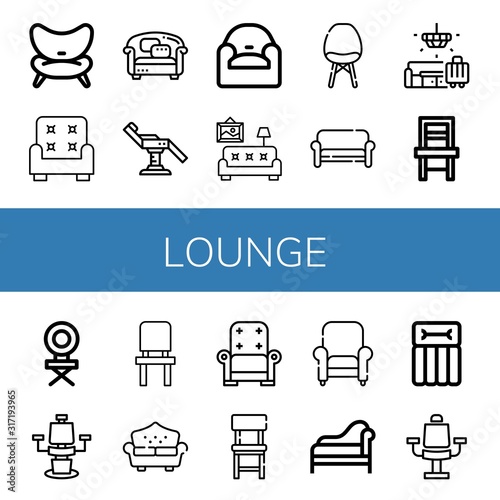 Set of lounge icons
