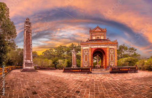 Historic Tu Duc Tomb in the city of  Hue in Vietnam