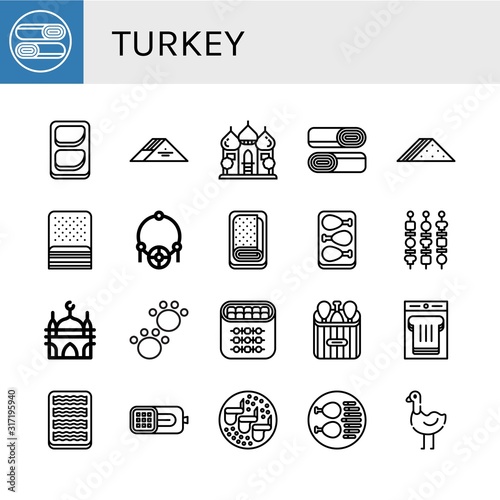 Set of turkey icons