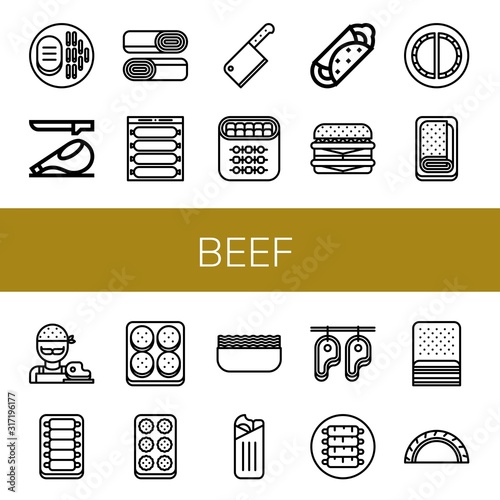 beef icon set