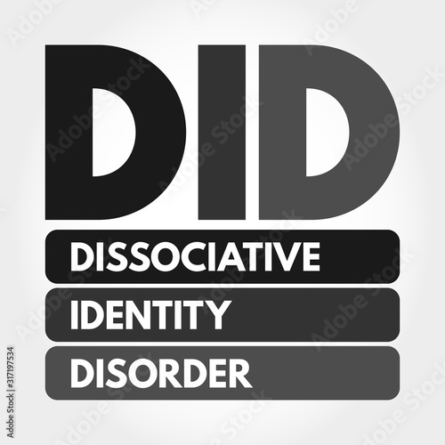 DID - Dissociative Identity Disorder acronym, medical concept background