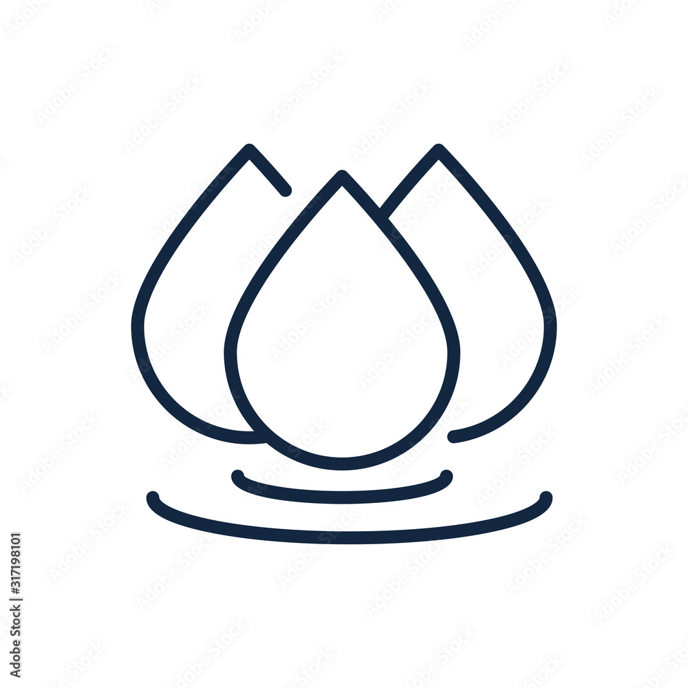 water drops saving ecology environment icon linear water drops saving ecology environment icon linear