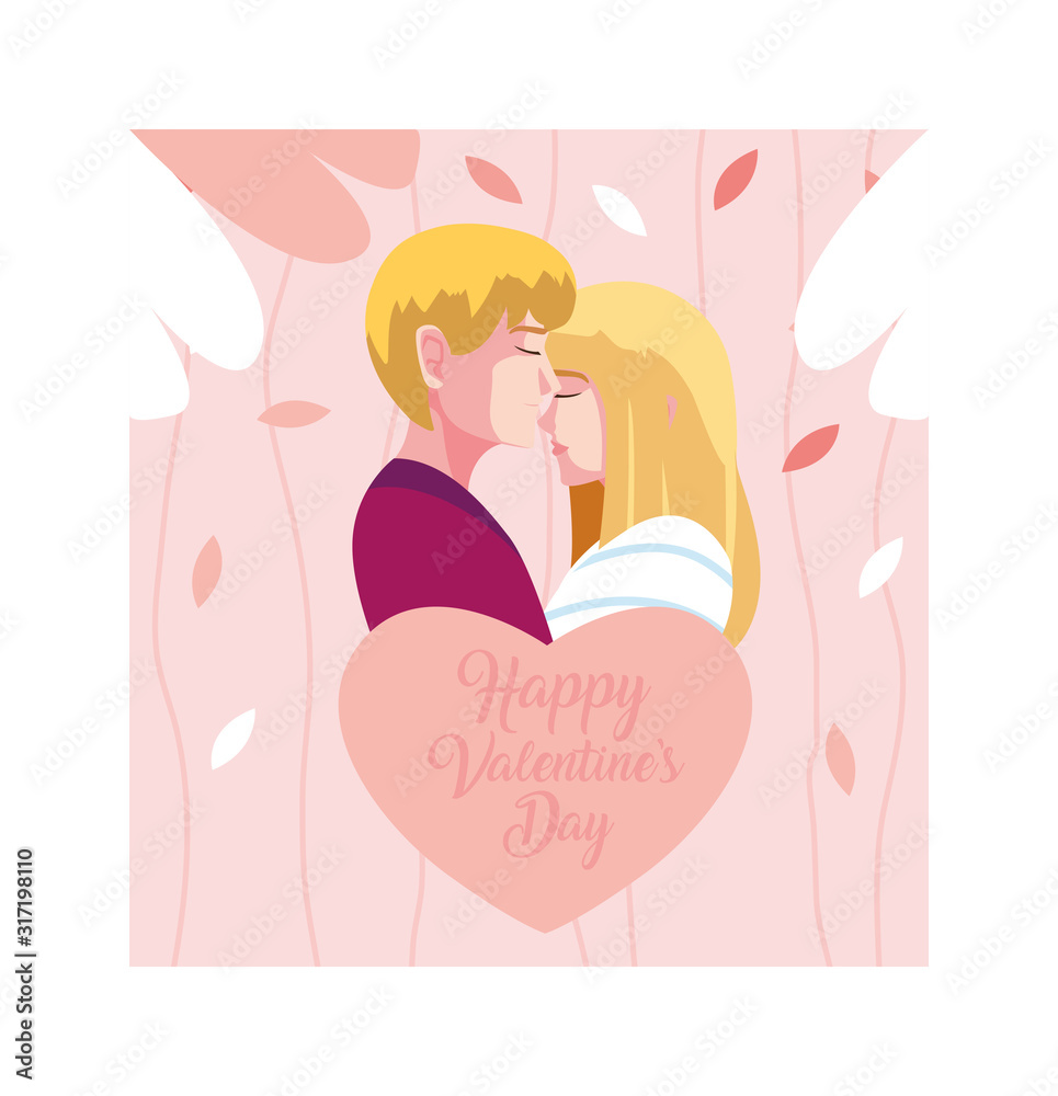 couple of people in love, label happy valentines day couple of people in love, label happy valentines day
