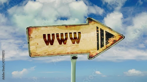 Street Sign the Way to WWW