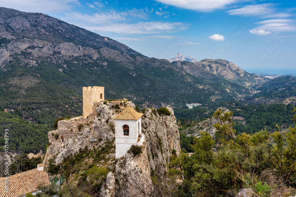 The Town of Guadelest in Spain, Province of Alicante