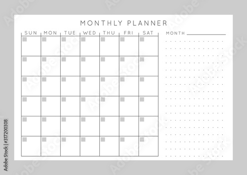 Planner sheet vector