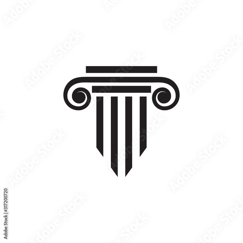 Pillar Logo Template Column Vector