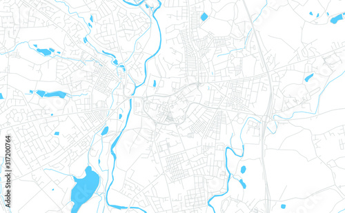 Bury, England bright vector map