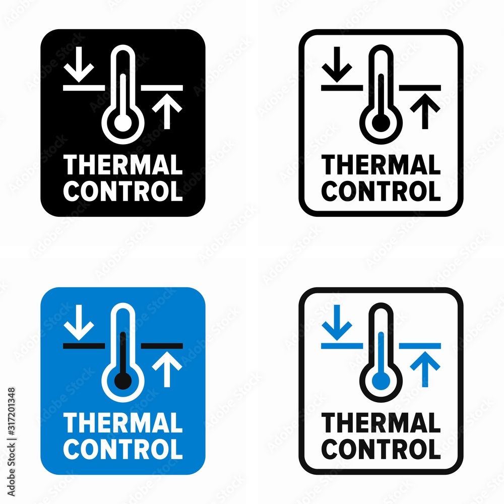 Thermal control system, engineering and technology information sign Thermal control system, engineering and technology information sign