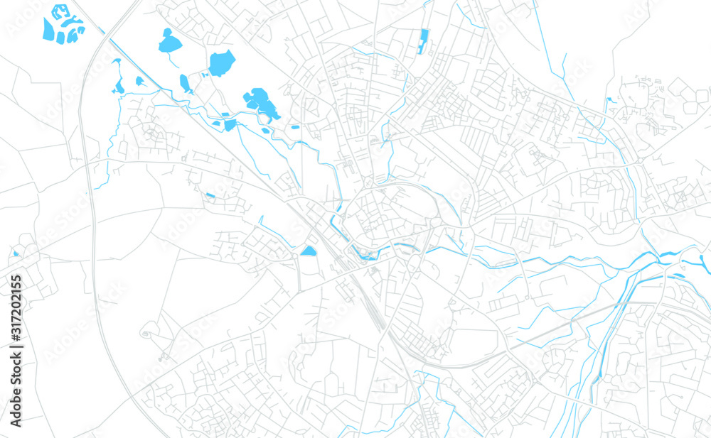 Stafford, England bright vector map