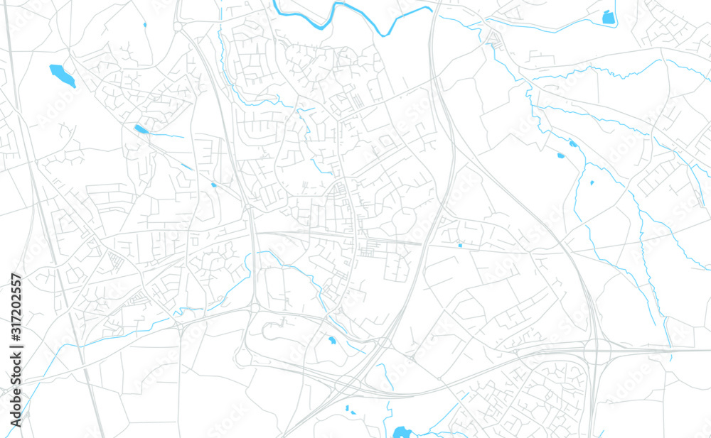 Fototapeta premium Bamber Bridge, England bright vector map