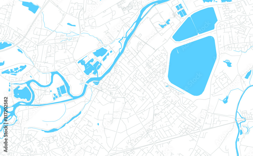 Fototapeta Walton-on-Thames, England bright vector map