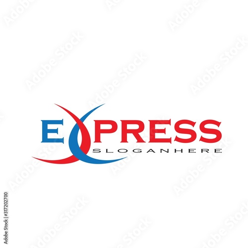 Fast Forward Express logo designs vector, Simple Express logo template photo