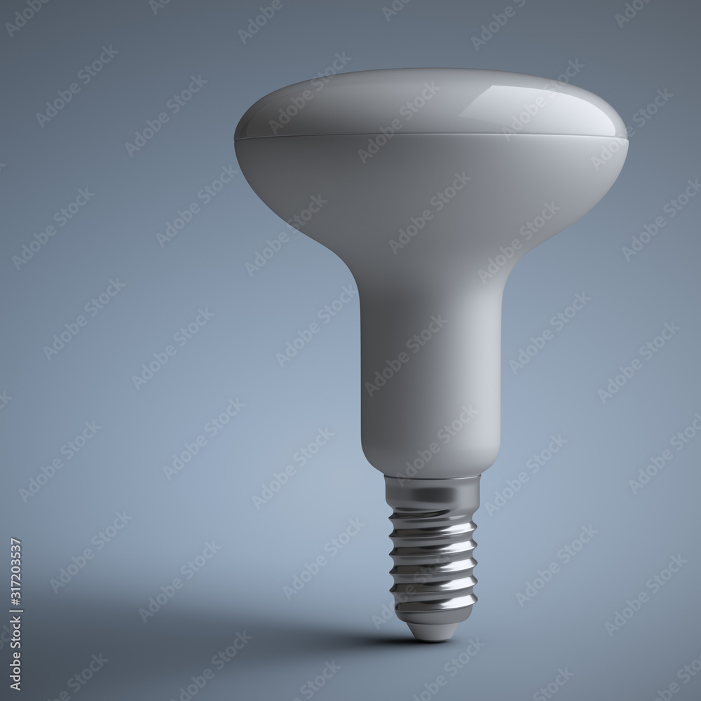 Energy efficiency LED light bulb - in the form of a mushroom. Power saving lamp. Energy efficiency LED light bulb - in the form of a mushroom. Power saving lamp.