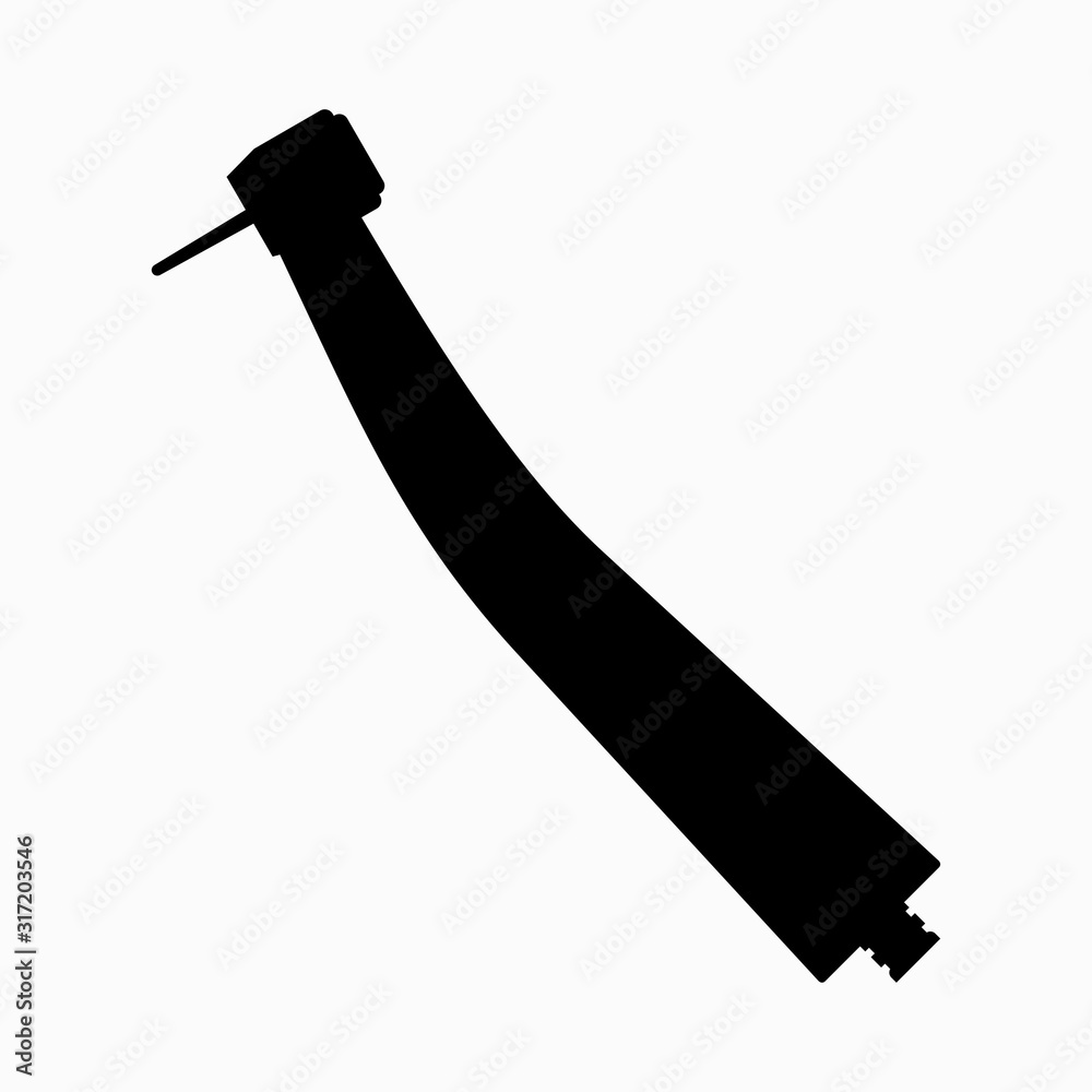 Dental turbine tip with bur, handpiece Dental turbine tip with bur, handpiece