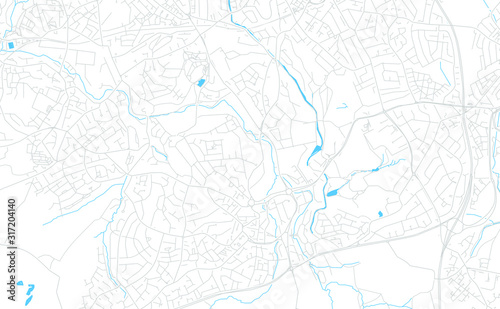 Halesowen, England bright vector map