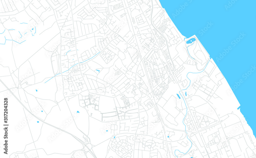 Bebington, England bright vector map