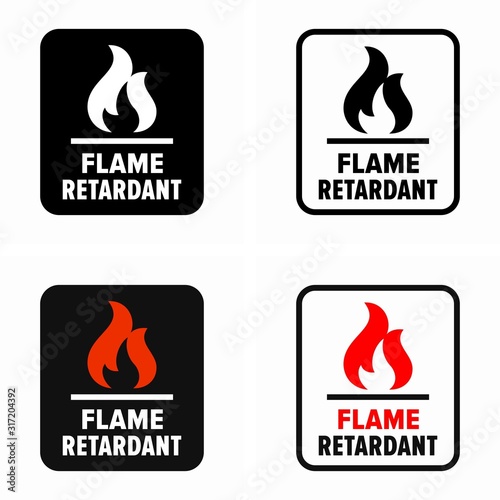 Flame resistance, fire resistant or retardant technology photo