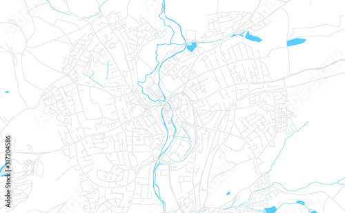 Kidderminster, England bright vector map