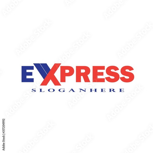 Fast Forward Express logo designs vector, Simple Express logo template photo