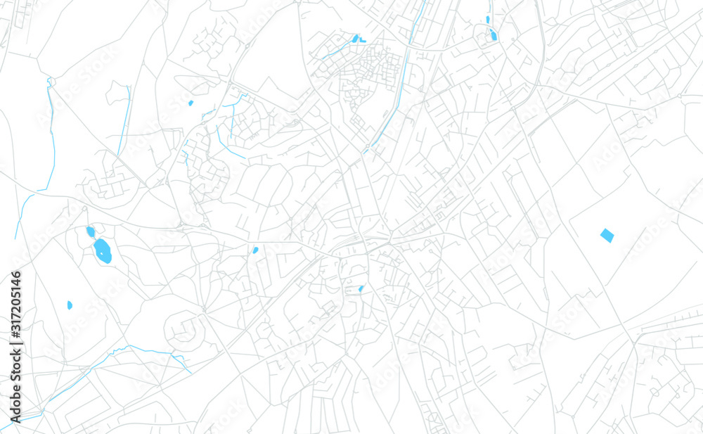 Epsom and Ewell, England bright vector map