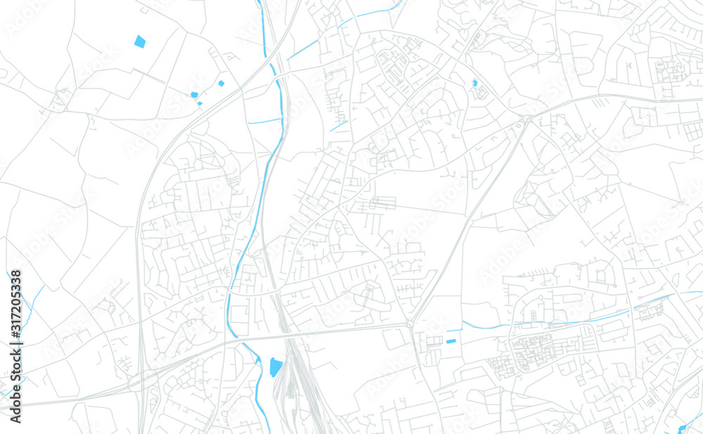 Fototapeta premium Beeston and Stapleford, England bright vector map
