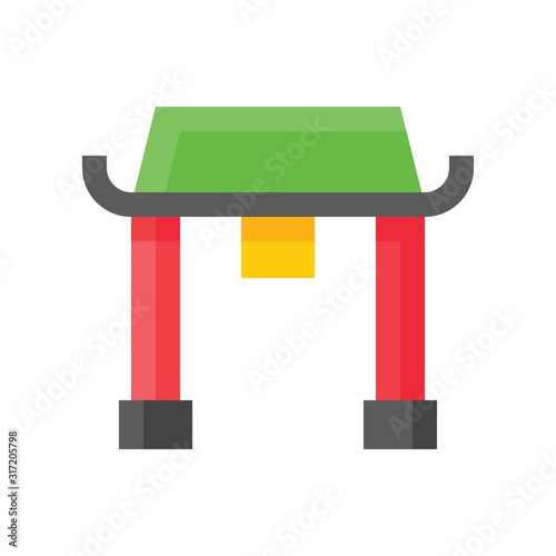 chinese gate related china new year vectors in flat design,